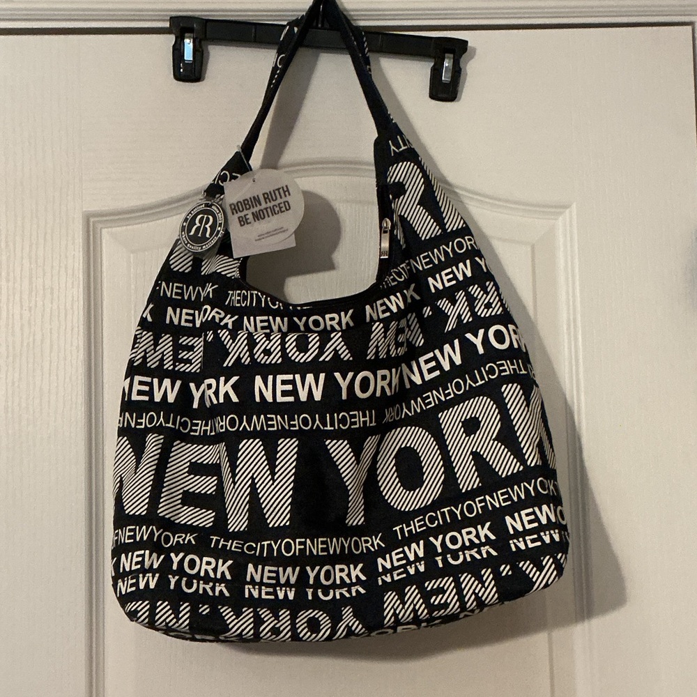Robin Ruth Black and White New York Shoulder Bag